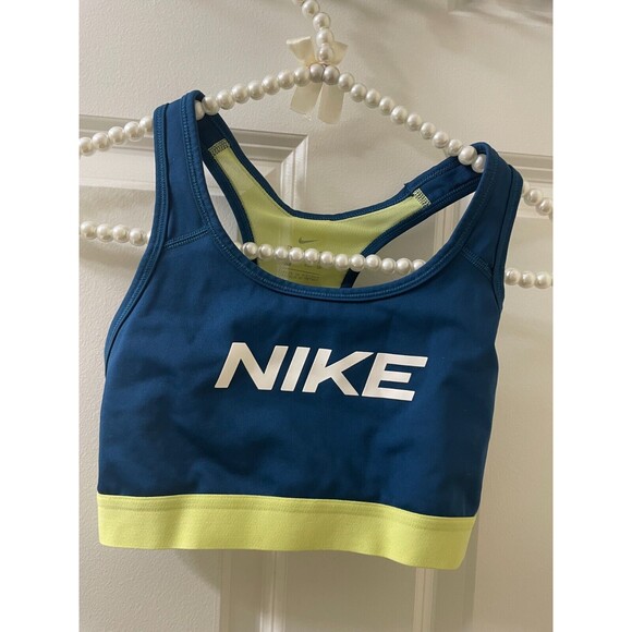 Nike Logo Dri-FIT Racerback Mid-Impact Medium Support XS Sports Bra CJ0796 - Picture 1 of 5